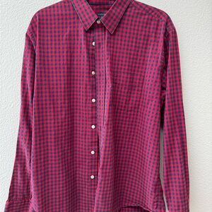 UNTUCKit Red and Blue Plaid Casual Shirt